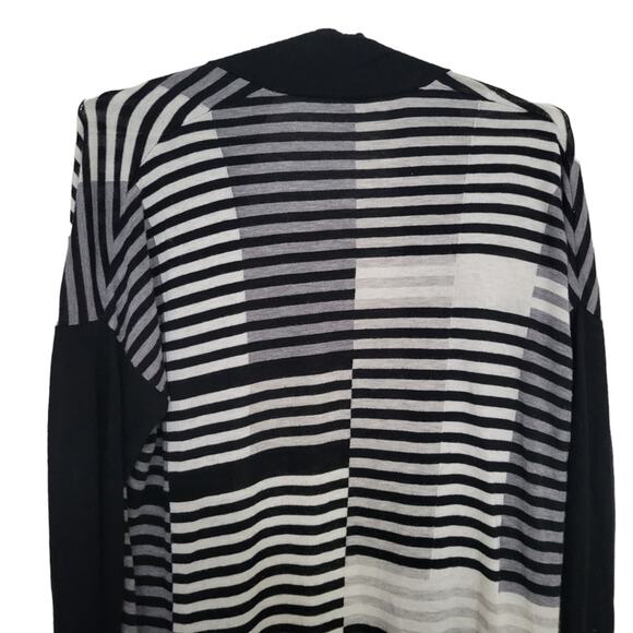 Vince Merino Wool Striped Intarsia Open Front Longline Cardigan (Size Small S) - Picture 11 of 16